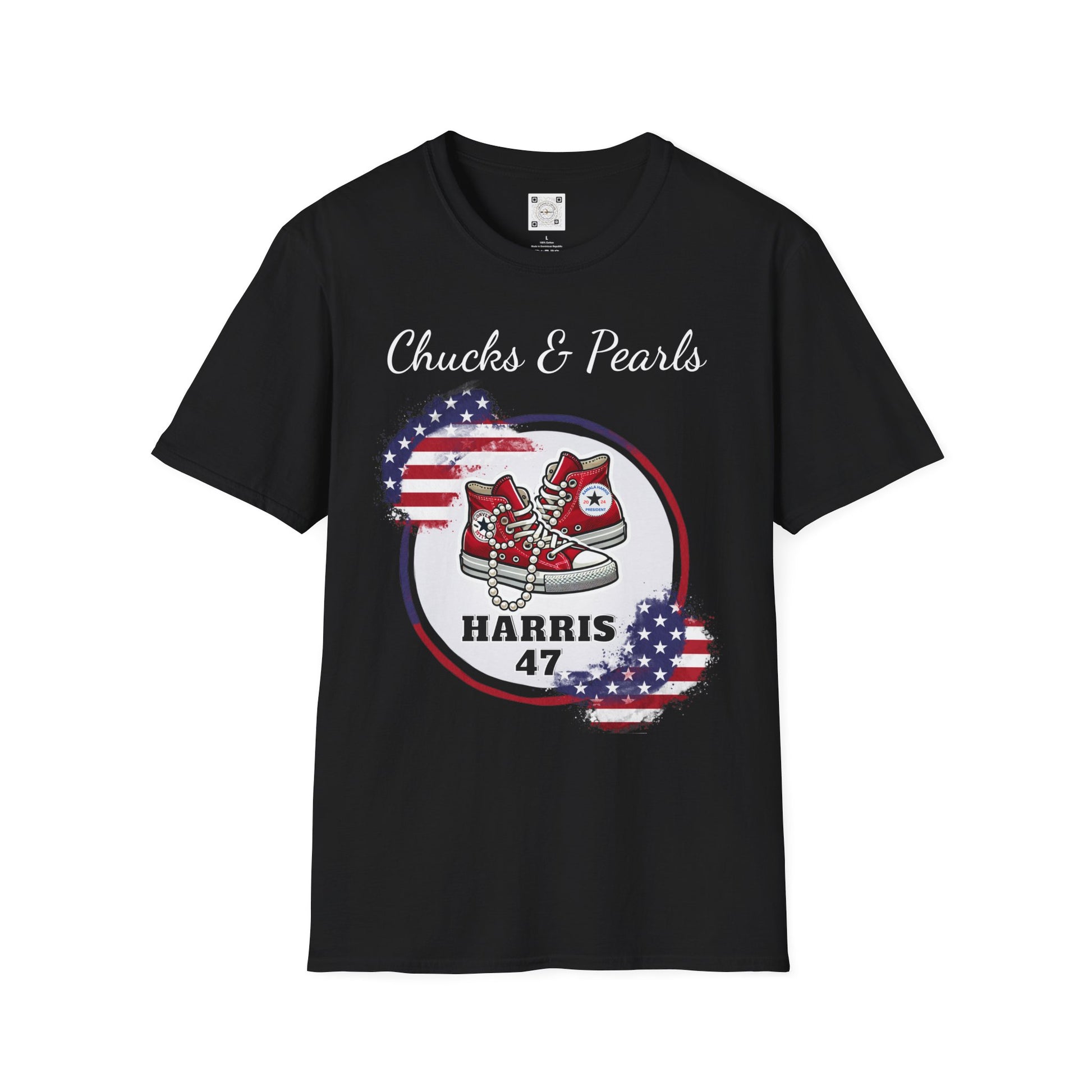 Chucks & Pearls Harris 2024 Campaign T-Shirt - Patriotic Edition