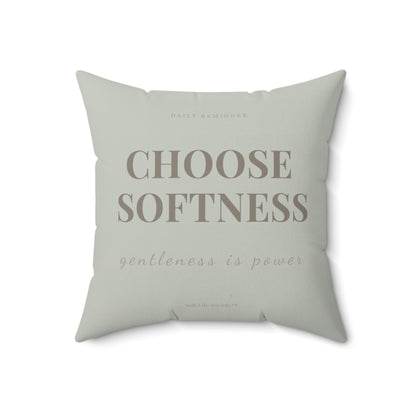 Green pillow on a white background