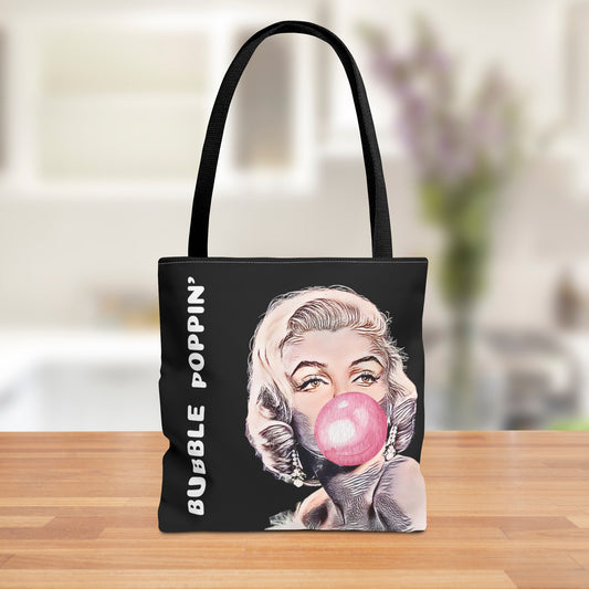 Marilyn Monroe "Bubble Poppin'" Tote Bag - Stylish & Versatile