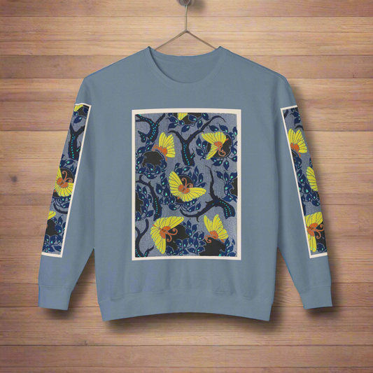 Art Nouveau Butterfly Crewneck Sweatshirt – E. A. Séguy Inspired Unisex Sweater