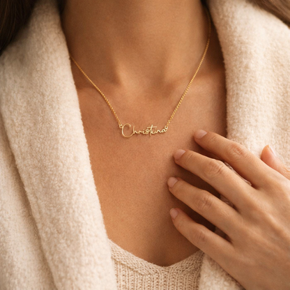 Signature Name Necklace | Script Pendant