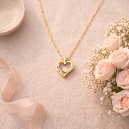 Forever Love Necklace | CZ Heart Pendant