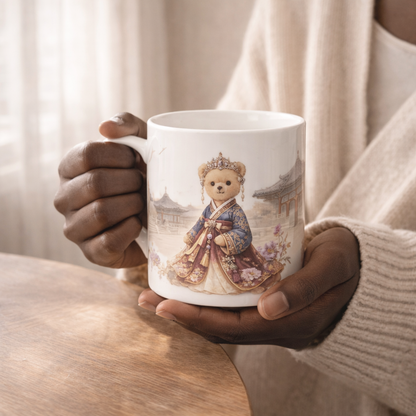 Royal Hanbok Teddy Mug | Bone China Cup