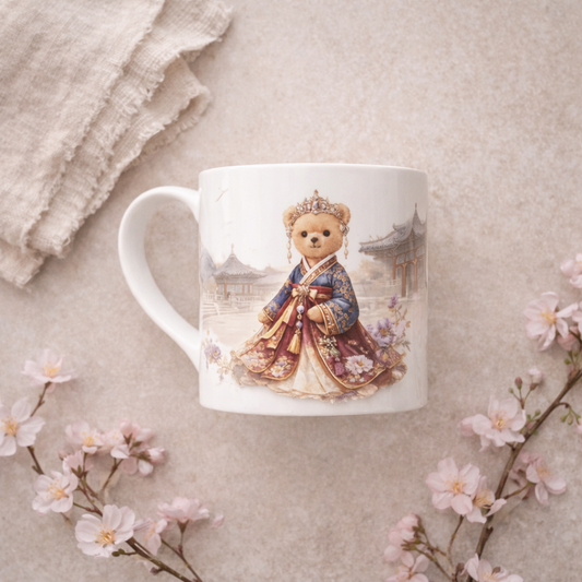Royal Hanbok Teddy Mug | Bone China Cup