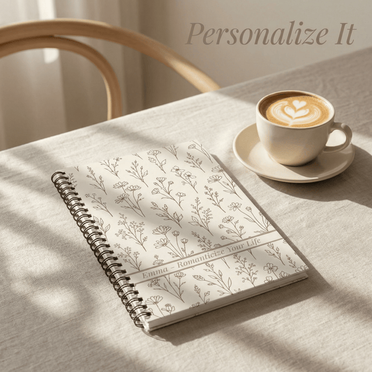 Personalized Botanical Journal — Romanticize Your Life Spiral Notebook