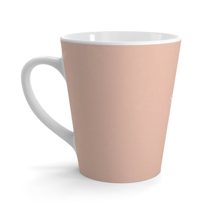 Pink mug with a white interior on a white background