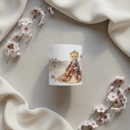 Royal Hanbok Teddy Mug | Bone China Cup