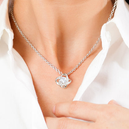 Love Knot Necklace | CZ Pendant