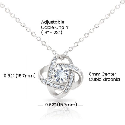 Love Knot Necklace | CZ Pendant