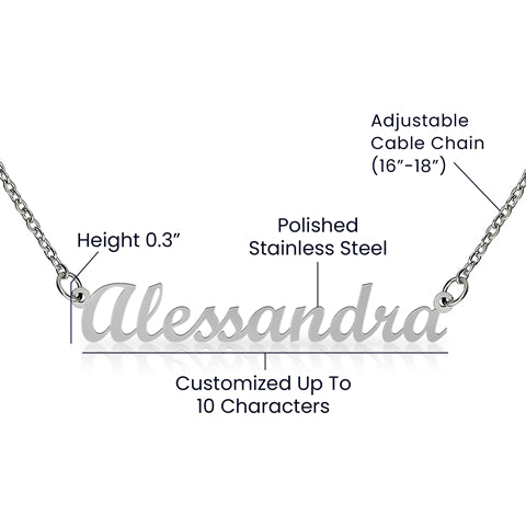 Soft Life Society™ Custom Name Necklace - Personalized Name Jewelry in Stainless Steel or 18K Gold