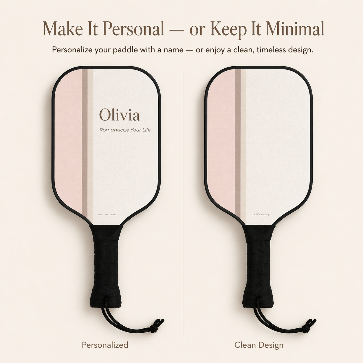 Soft Life Blush Paddle Set | Personalized