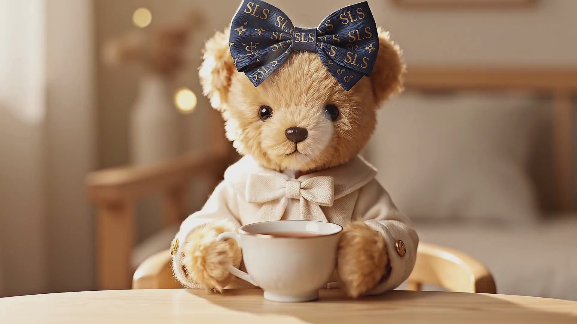 Load video: Soft Life Society teddy bear video promoting gentle living and self-care with cozy, vintage-inspired aesthetic
