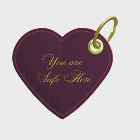 You are Safe Here Heart Keychain 360 video