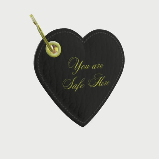 You are Safe Here Heart Keychain 360 video