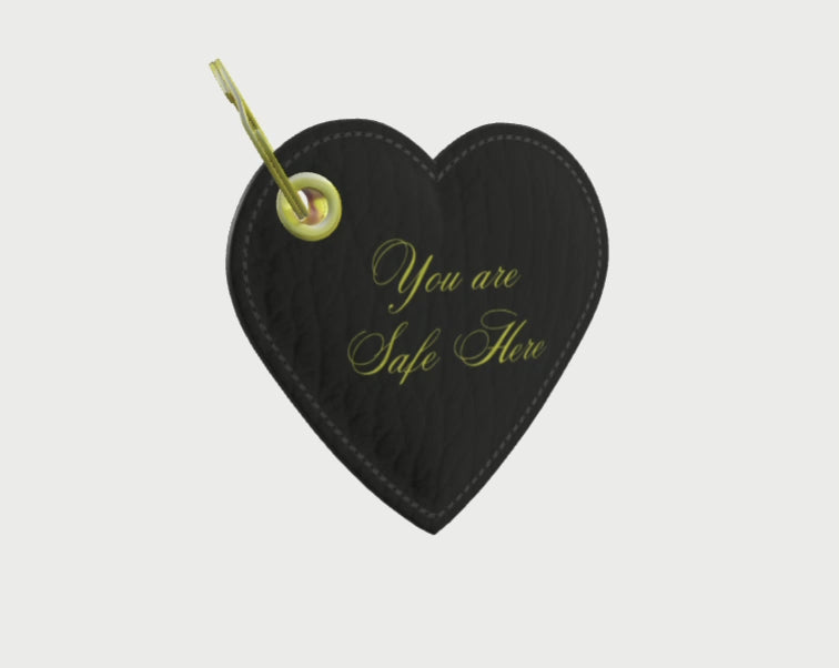 You are Safe Here Heart Keychain 360 video