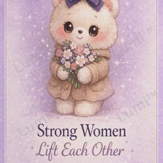 Lumi teddy bear animated wallpaper preview video featuring Give to Gain Women's Day Holiday